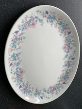 Vintage Wedgwood Bone China "ANGELA" Floral Pattern Oval Platter R4648 **Unused*