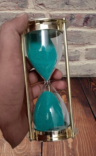 Sand timer hourglass brass - sand,