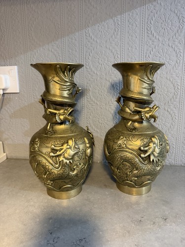 Large decorated pair vase - large,