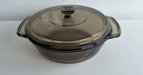 Anchor smoked glass - glass, casserole