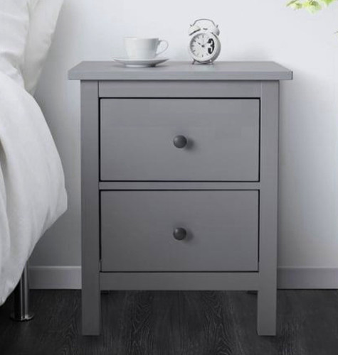 Grey drawer bedside table - grey,