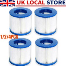 1/2/4x SCREW ON INFLATABLE HOT TUB SPA FILTERS For Cleverspa, Wave Spa, Aquaparx