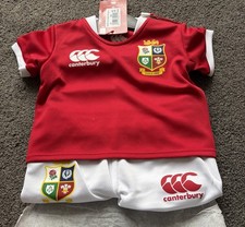 NEW British & Irish Lions Rugby Kit Baby Shirt & Short Set Official 6 Months