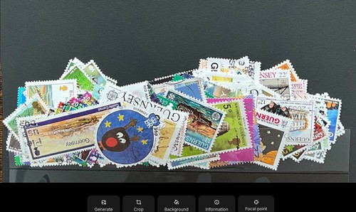 100 different guernsey stamps - different,