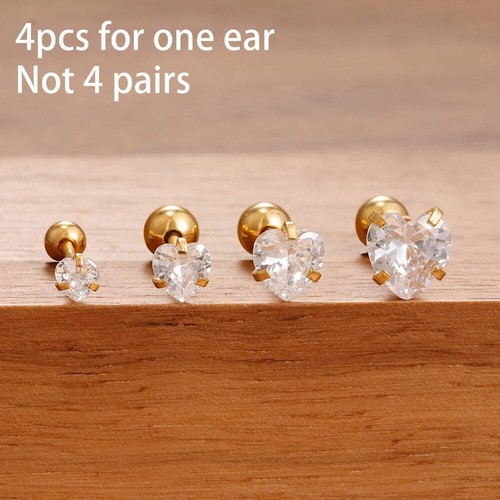 4pcs simple heart - 4pcs,