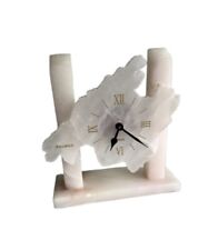 Herna Art Deco Style Marble Clock with Mallorca Map Face Working and Very Heavy