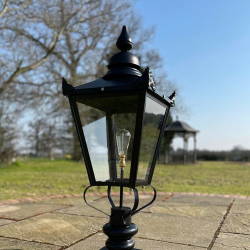 Used black victorian lamp - lamp, post