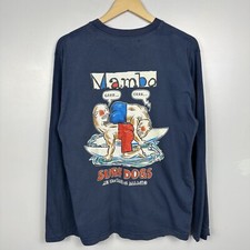 Vintage Mambo T-Shirt, 2001 Surf Dogs, Blue, Surfwear, Size Mens Medium