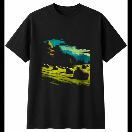 Dark fantasy hay bales - hay, in