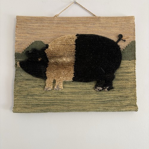 Rag rug folk woven - woven, wool