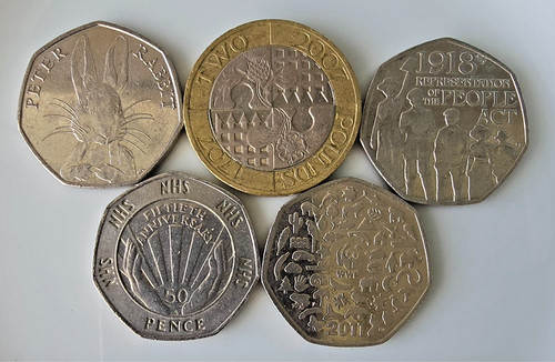 British 50p 2 coin - british, £2