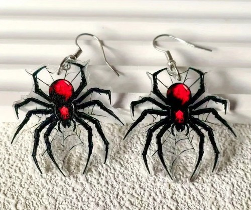 Novelty acrylic black spider - novelty,