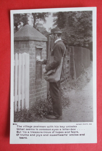 Old rppc comic - comic, village