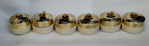 Vintage brass ceramic - vintage,