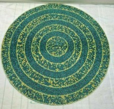 Teal Gold Christmas  Beaded