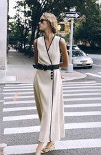 Zara Linen Blend Midi Dress