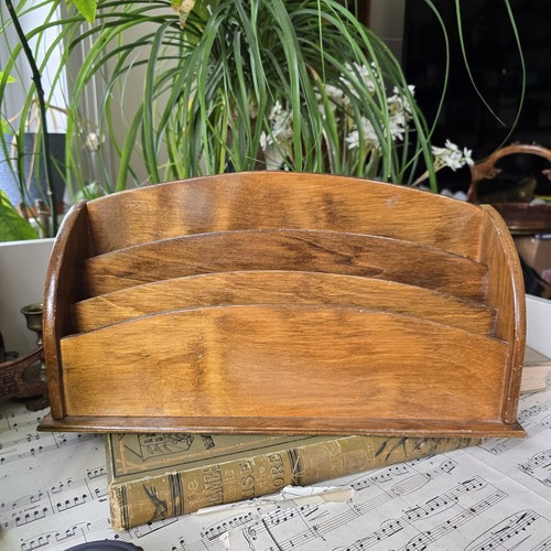 Vintage wooden letter rack - vintage,