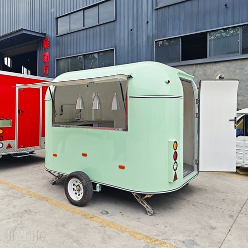 Mint green food trailer ice - mint,