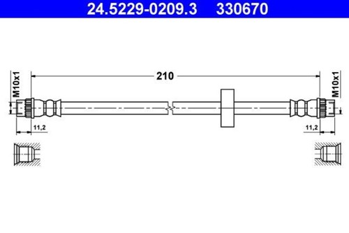 Brake hose ate - brake, renault