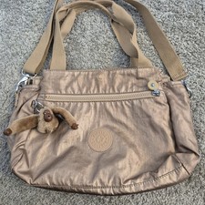 Kipling Gold Bag With Monkey
