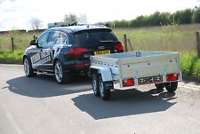 CAR TRAILER 7X4 TWIN AXLE 750KG FLATBED UNBRAKED TRAILER 