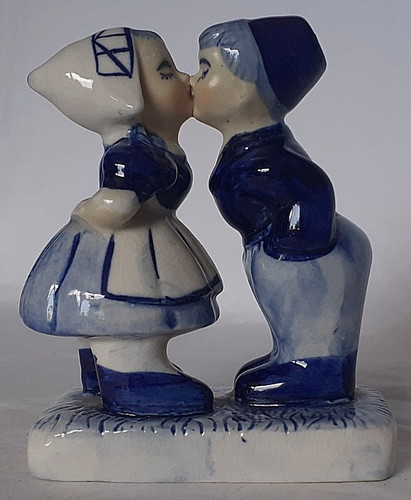 Dutch delft hand painted - hand, blue
