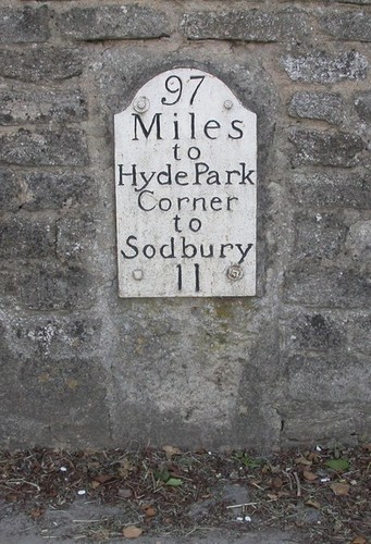Photo 6x4 old milestone - old, by