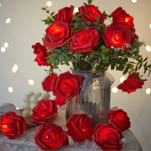 Rose flower led fairy string - flower,