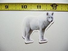WHITE WOLF DOG SMALL STICKER