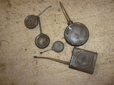 VINTAGE 5x  OIL CANs OILER SEWING MACHINE  CAR THUMB CLICK for resto