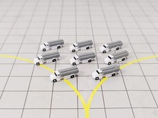 8x REFUELLING FUEL TRUCKS US Style Airport GSE Service Vehicles 1:500 Scale
