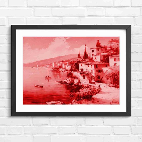 Seaside village with boats and - seaside,
