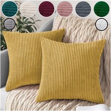 Velvet Cushions Filled Pack of 2 Large Decorative Sofa Throw Cushion with Covers