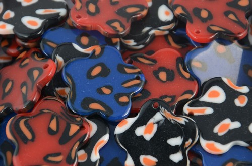 15pcs flower pattern resin - 15pcs,
