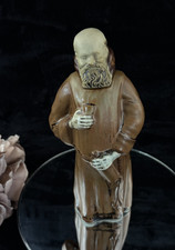 Vintage Monk Friar Decanter liquer Bottle | Mid-Century Ceramic Figure | 11.5"