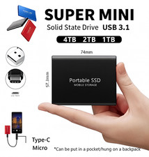 2TB External Hard Drive Disk Memory Storage USB 3.0 HDD for PC Laptop Phones