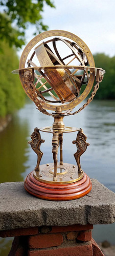 Armillary sphere with zodiac - with,