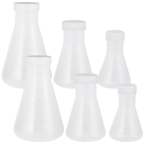 6pcs plastic conical flasks - 6pcs,