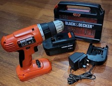 Black+Decker EPC18 Cordless Rechargeable Drill, 18V Battery + Charger and bits