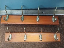 2 COAT Stand HOOKS In Brass (1 New & 1 2nd Hand) B&Q VINTAGE 