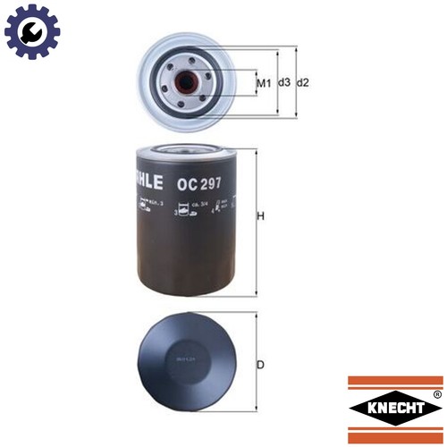 Oil filter 297 for - filter, oc