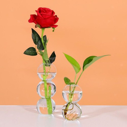 Glass tube vase - glass,