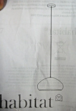 Habitat ROCK Metal Pendant in White - Brand New