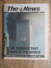 Regional UK Newspaper, September 12th 2001, Day After 9/11