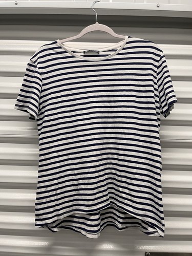 Ladies striped zara top - striped, m