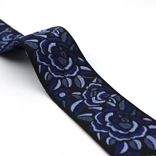 Midnight rose jacquard braid - rose,