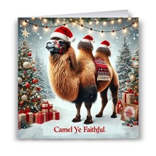 Funny Christmas Card - Camel