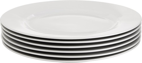 Piece white dinner plate - white,