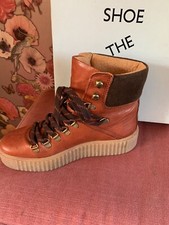 Shoe The Bear AGDA BOOT LEATHER Red Brown Colour. Uk 4 (37) Worn Twice