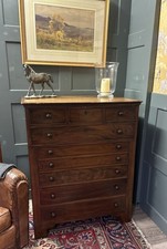 Antique 19th Century Mahogany Secretaire Chest of Drawers